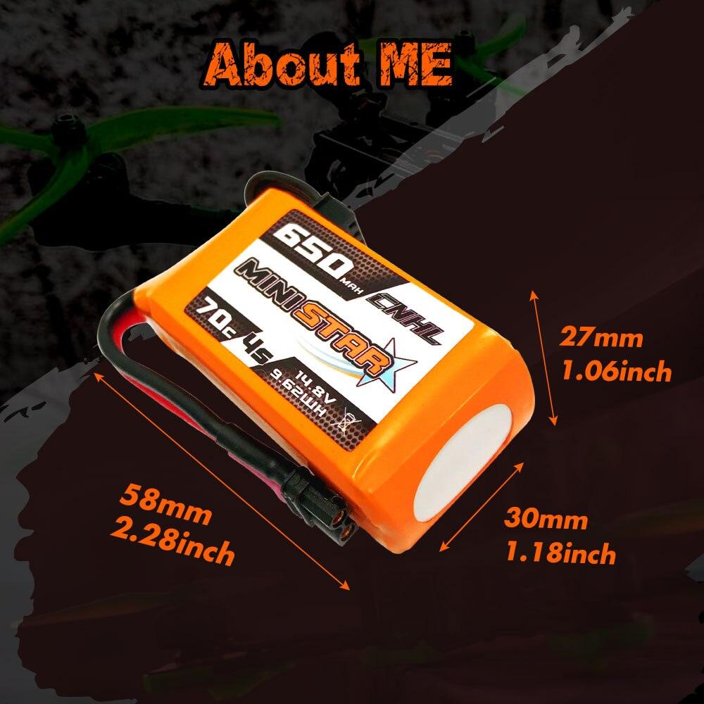 3PCS CNHL14.8V 650mAh Lipo 4S Battery for FPV Drone - 70C MiniStar With XT30U Plug For Mini Quad RC FPV Airplane Quadcopter Drone Hobby Part 5 3PCS CNHL14.8V 650mAh Lipo 4S Battery for FPV Drone - 70C MiniStar With XT30U Plug For Mini Quad RC FPV Airplane Quadcopter Drone Hobby Part - Image 5