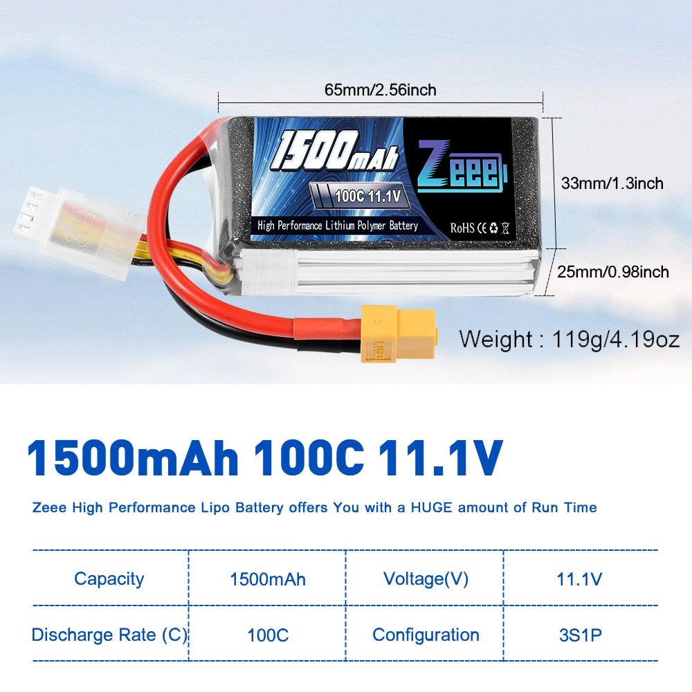 2units Zeee 11.1V 1500mAh 100C 3S Lipo Battery with XT60 Plug Softcase RC Battery for RC Quad Drone RC Car Truck Airplane FPV Battery 7 2units Zeee 11.1V 1500mAh 100C 3S Lipo Battery with XT60 Plug Softcase RC Battery for RC Quad Drone RC Car Truck Airplane FPV Battery — изображение 7