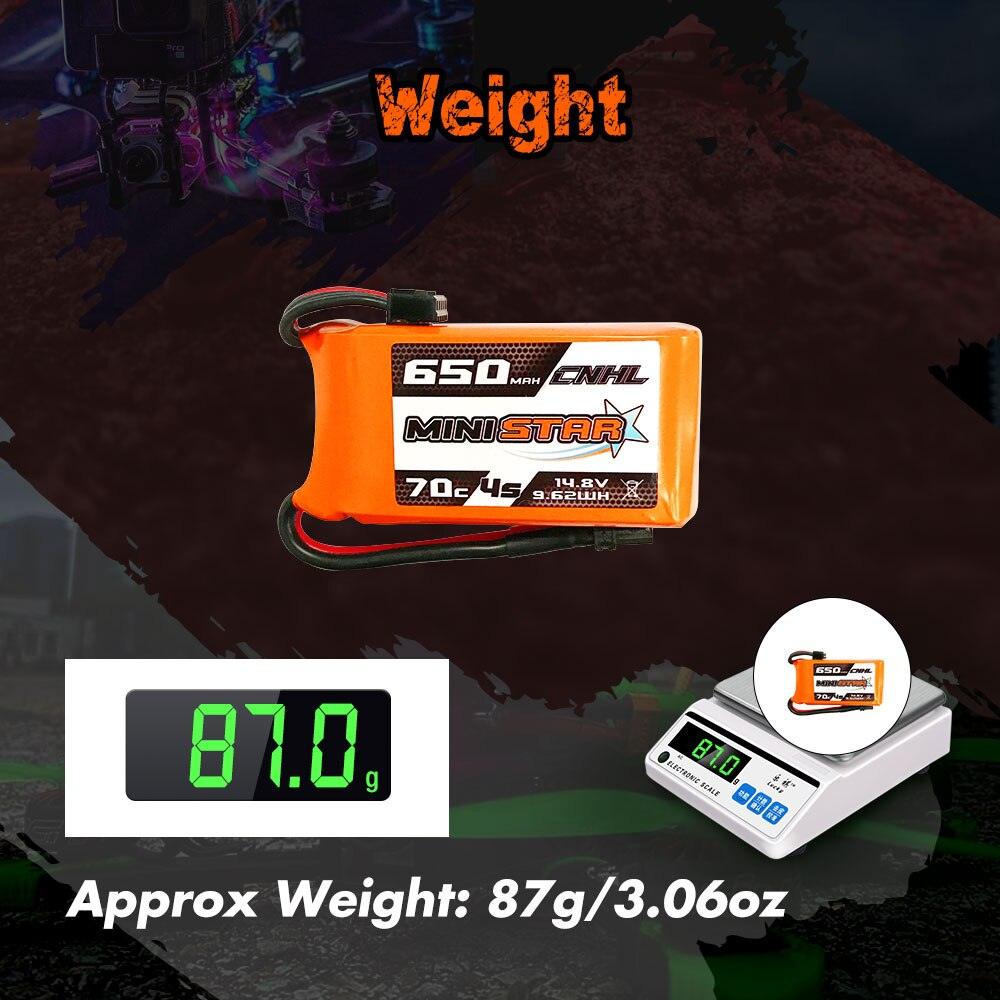 3PCS CNHL14.8V 650mAh Lipo 4S Battery for FPV Drone - 70C MiniStar With XT30U Plug For Mini Quad RC FPV Airplane Quadcopter Drone Hobby Part 3 3PCS CNHL14.8V 650mAh Lipo 4S Battery for FPV Drone - 70C MiniStar With XT30U Plug For Mini Quad RC FPV Airplane Quadcopter Drone Hobby Part - Image 3