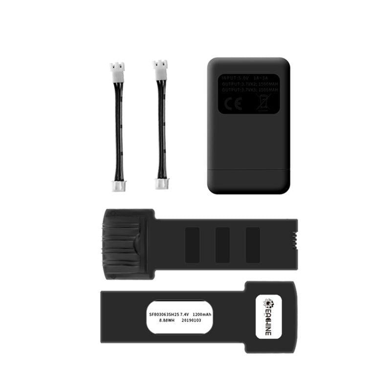 Eachine E511 E511S 2 in 1 USB Charger Charging Box Hub with 2Pcs 7.4V 1200mAh LiPo Modular Battery RC Drone Quadcopter Spare Parts 1 Eachine E511 E511S 2 in 1 USB Charger Charging Box Hub with 2Pcs 7.4V 1200mAh LiPo Modular Battery RC Drone Quadcopter Spare Parts