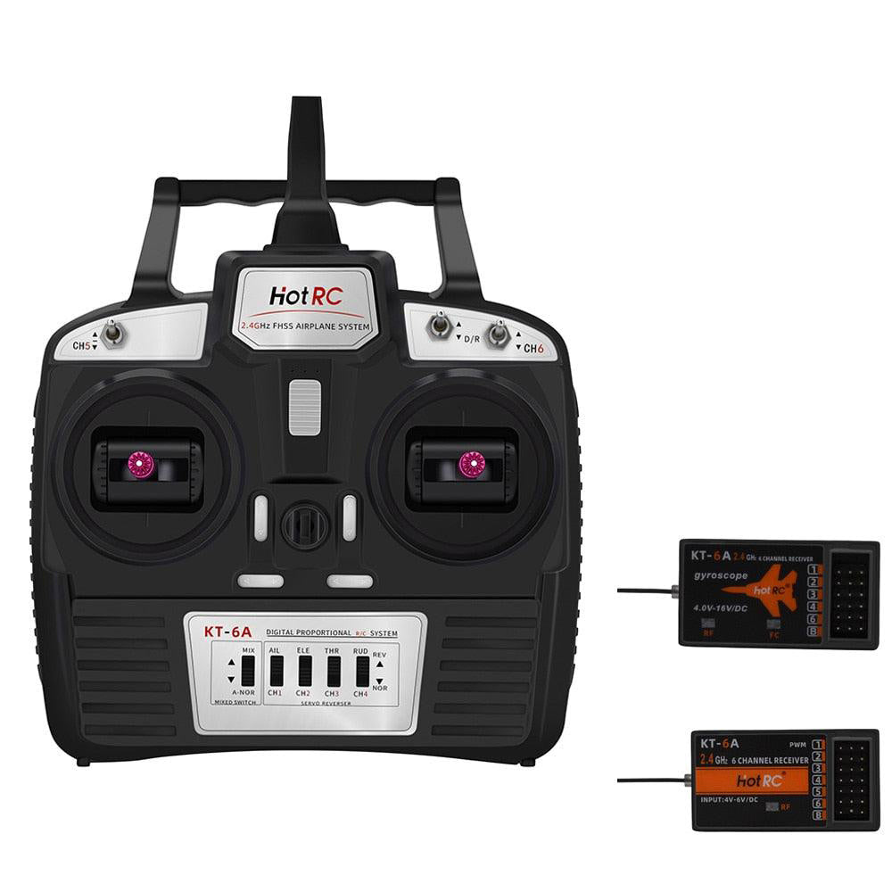 Hotrc KT-6A 2.4G 6CH RC Transmitter FHSS & 6CH Receiver With Box For Rc Airplane DIY KT Board Machine FPV Drone
