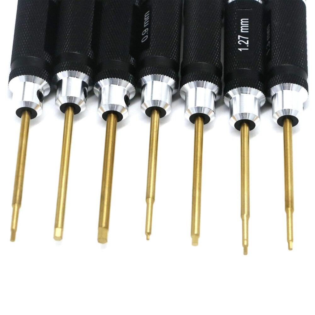 7pcs Titanium Plating Mini Precision Hex Screwdriver Tool Set Allen Driver for RC Helicopter Drone Aircraft Model Repair Tools 6 7pcs Titanium Plating Mini Precision Hex Screwdriver Tool Set Allen Driver for RC Helicopter Drone Aircraft Model Repair Tools — изображение 6