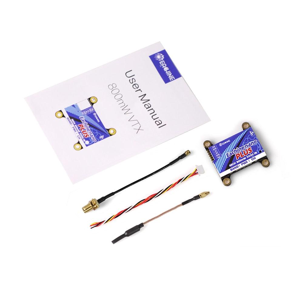 Eachine Nano Plus FPV VTX Video Transmitter - 5.8GHz 48CH 800mW Transmitter for RC Racing Drone Plane FPV Drone DIY Kit Accessories Support Microphone 6-36V FPV Goggle 2 Eachine Nano Plus FPV VTX Video Transmitter - 5.8GHz 48CH 800mW Transmitter for RC Racing Drone Plane FPV Drone DIY Kit Accessories Support Microphone 6-36V FPV Goggle - Image 2