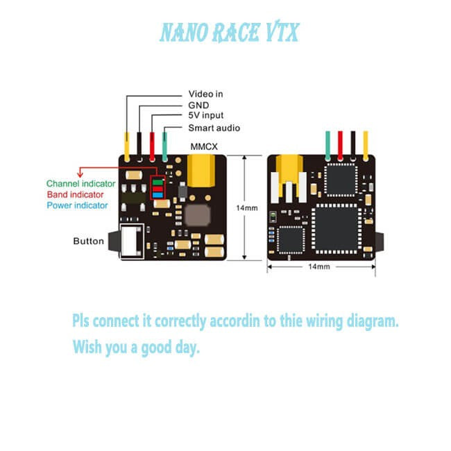 AKK Nano Race VTX - 5.8GHZ 1.5g 25mW/200mW/400mW Video Transmitter for Small Drones Tiny Whoop, Toothpick, Cinewhoop FPV 5 AKK Nano Race VTX - 5.8GHZ 1.5g 25mW/200mW/400mW Video Transmitter for Small Drones Tiny Whoop, Toothpick, Cinewhoop FPV — изображение 5