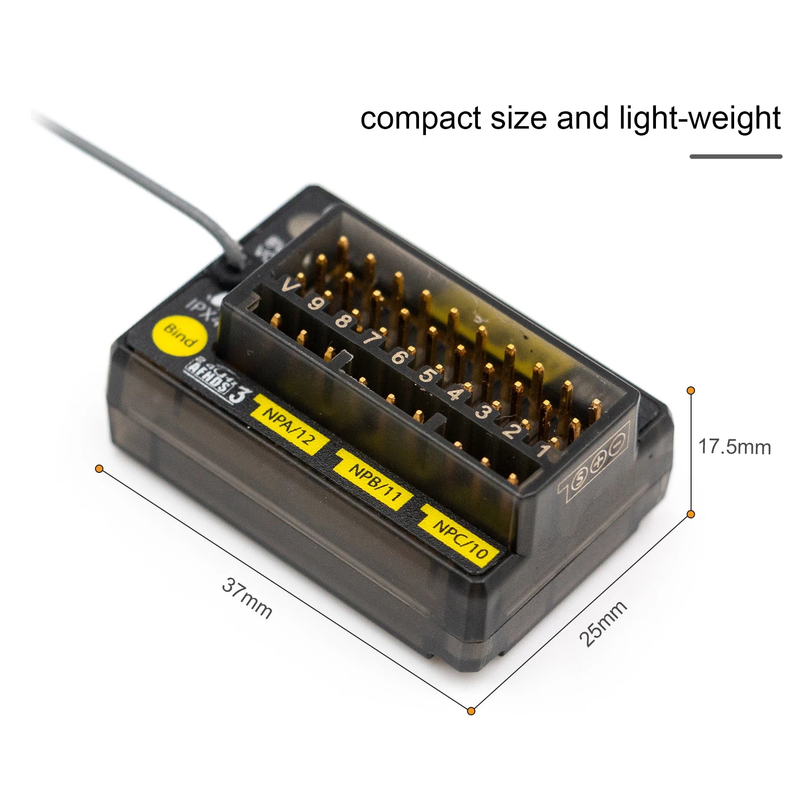 FLYSKY FGr12B 2.4GHz 12CH Receiver - PWM PPM Ibus for AFHDS3 Transmitters RF Modules PL18/ NB4 /NB4 Lite RC Car Boat Vehicle Parts 5 FLYSKY FGr12B 2.4GHz 12CH Receiver - PWM PPM Ibus for AFHDS3 Transmitters RF Modules PL18/ NB4 /NB4 Lite RC Car Boat Vehicle Parts — изображение 5