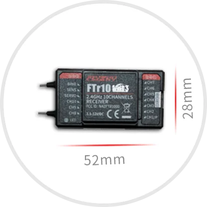 FLYSKY FTR10 2.4Ghz 10CH receiver - is suitable for PL18 NB4 FRM301 FRM302 remote control 5 FLYSKY FTR10 2.4Ghz 10CH receiver - is suitable for PL18 NB4 FRM301 FRM302 remote control - Image 5
