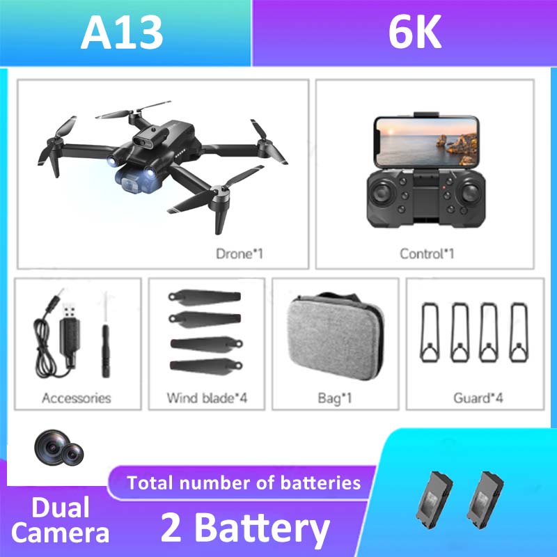 A13 Drone - 2023 New Professional Brushless Aerial Photography Obstacle Avoidance Quadcopter RC Foldable Helicopter Dron Gift 7 A13 Drone - 2023 New Professional Brushless Aerial Photography Obstacle Avoidance Quadcopter RC Foldable Helicopter Dron Gift - Image 7