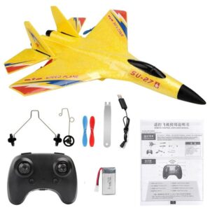 RC Aircraft SU27 Plane - 2.4G Radio Control Glider Remote Controlled Fighter Plane Foam Airplane Model Toys for Children Boys
