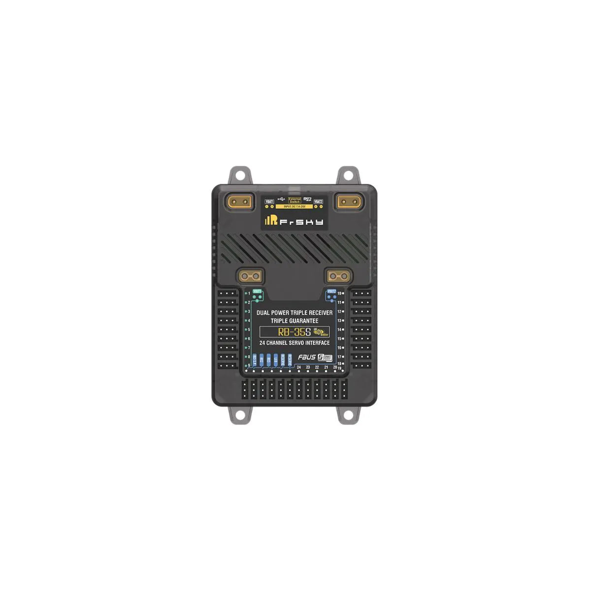 FrSky RB35S - Built_in Advanced Stabilization Functions, Telemetry Sensor, Dual Power Input & Triple Receiver Redundant Guarantee 1 FrSky RB35S - Built_in Advanced Stabilization Functions, Telemetry Sensor, Dual Power Input & Triple Receiver Redundant Guarantee