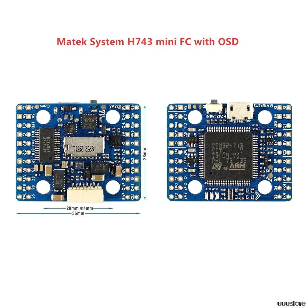 Matek System H743 / MINI H743 Flight Controller - STM32H743VIT6 ICM20602 Built-in OSD DPS310 PDB for FPV RC Racing Drone Parts 3 Matek System H743 / MINI H743 Flight Controller - STM32H743VIT6 ICM20602 Built-in OSD DPS310 PDB for FPV RC Racing Drone Parts - Image 3