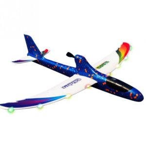 Hand Throwing Airplane Model - DIY Gift Glider RC For Children Kids Educational Toy Capacitor Electric Foam Launch With Light
