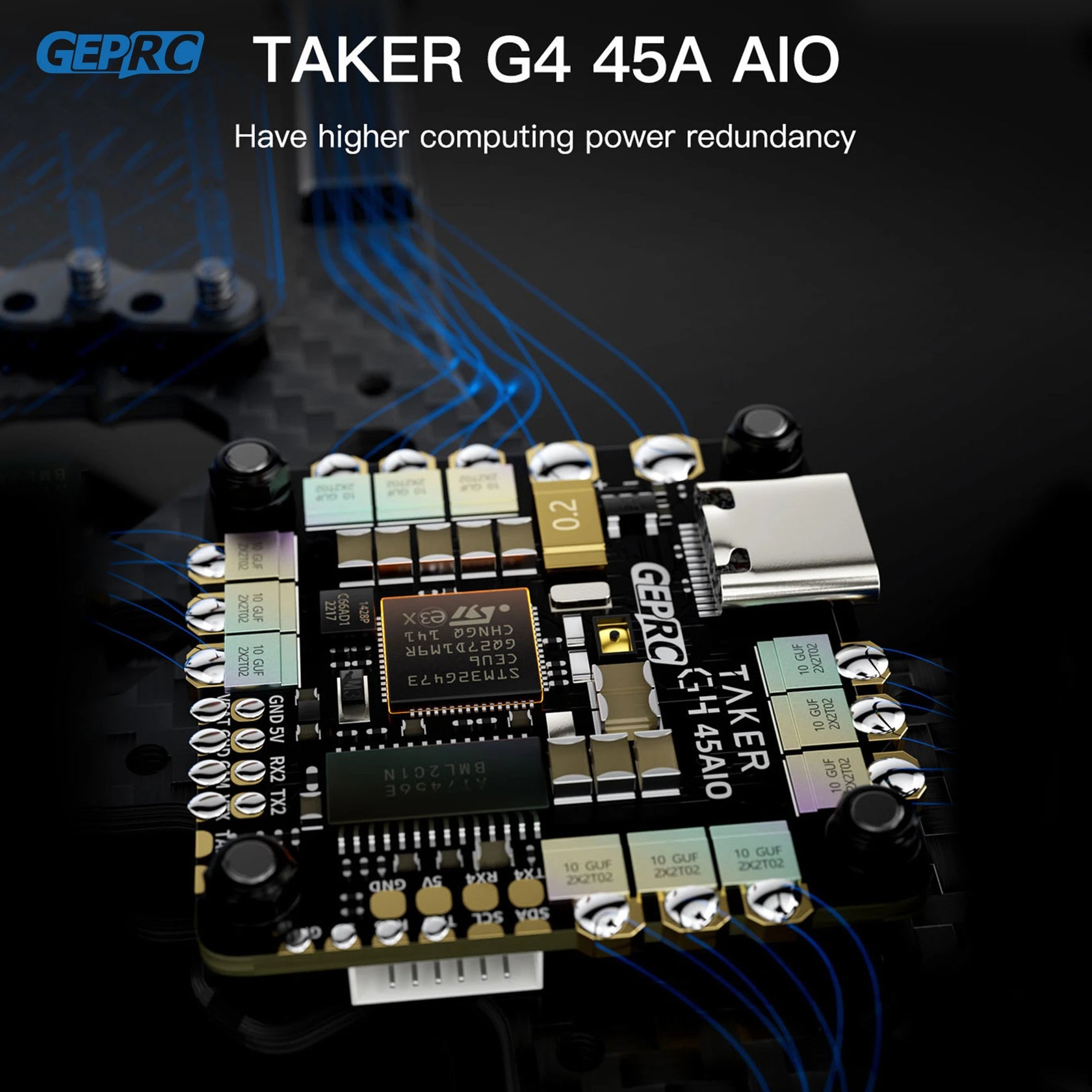 GEPRC Tern-LR40 HD Wasp Long Range FPV - Betaflight OSD W/AT7456E Link Wasp HD Quadcopter LongRange Freestyle Drone Rc Airplane 4 GEPRC Tern-LR40 HD Wasp Long Range FPV - Betaflight OSD W/AT7456E Link Wasp HD Quadcopter LongRange Freestyle Drone Rc Airplane - Image 4