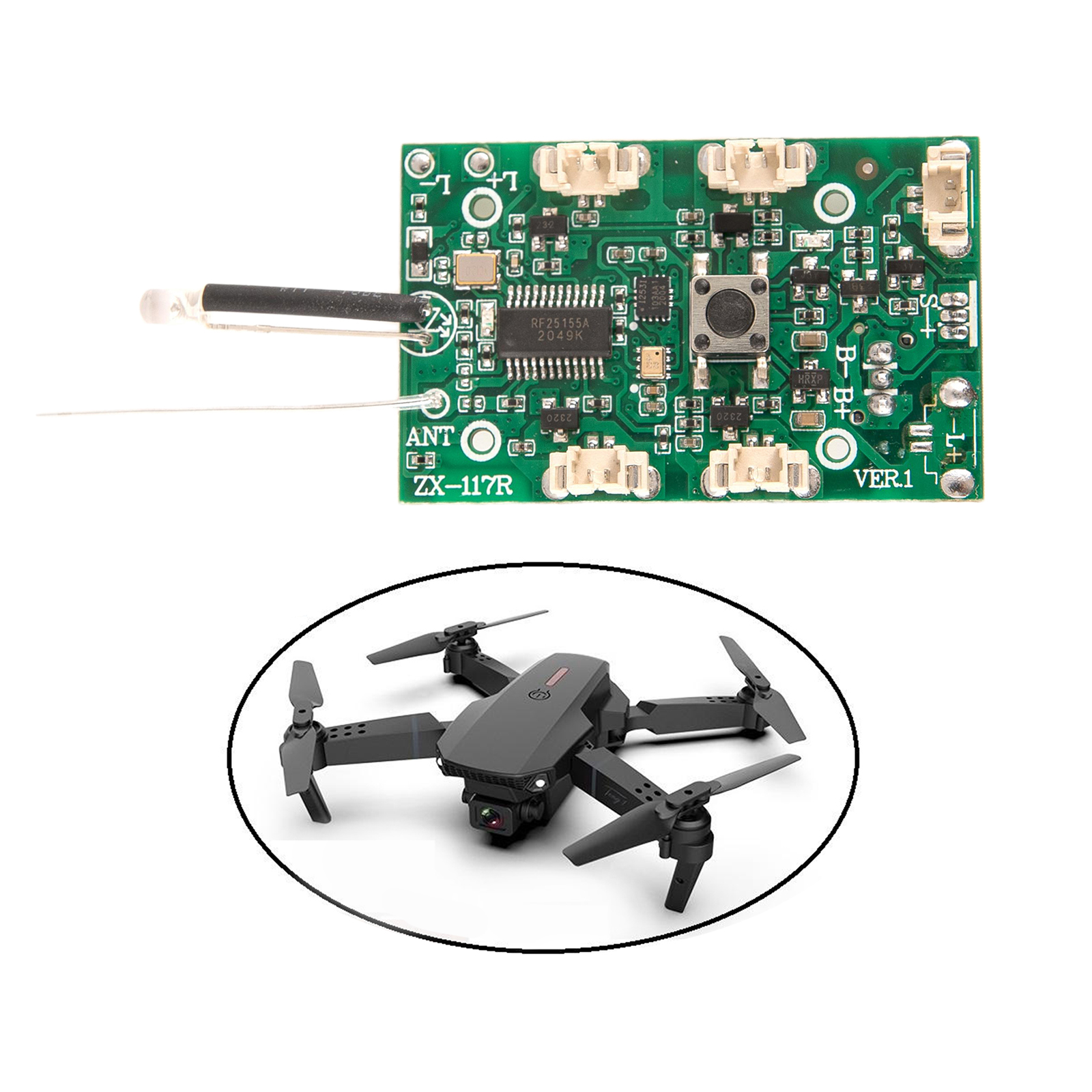 E88 Pro Drone Arm / Motor / Circuit Board / Shell Cover Repacement Parts