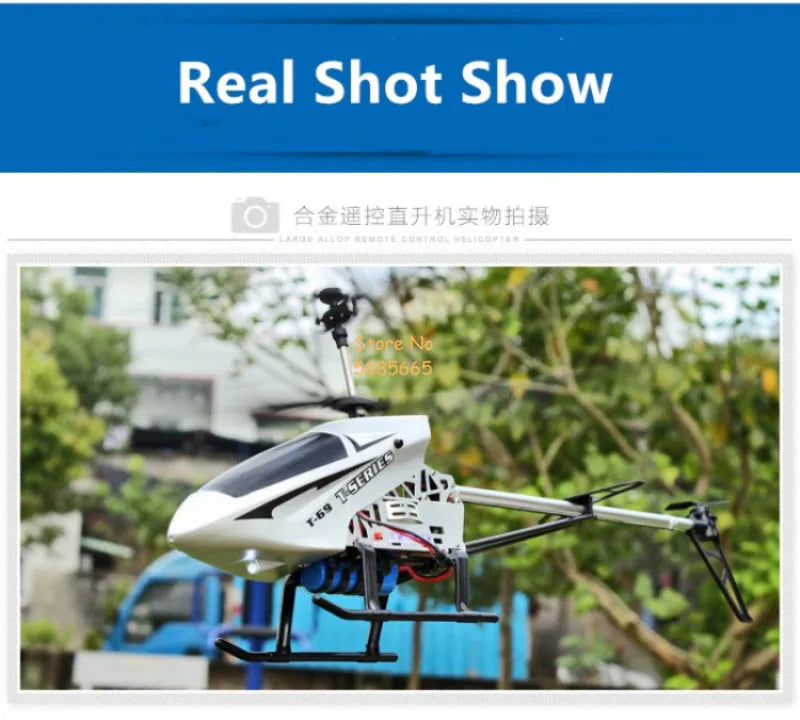 80CM Rc Helicopter - Big Alloy Remote Control Helicopter Model Dual Flexible Propeller Anti-Crash LED Colorful Light Electric RC Helicopter Toy 105 80CM Rc Helicopter, Package List: RC Helicopter* 1 Remote Controller* 1 Charger* 1 2