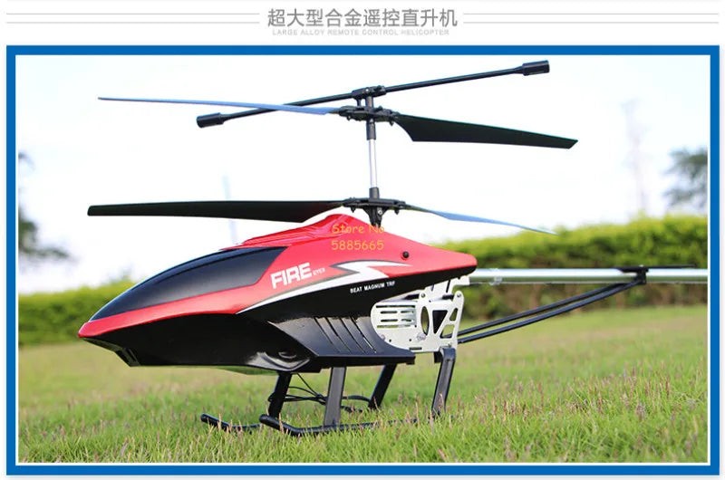 80CM Rc Helicopter - Big Alloy Remote Control Helicopter Model Dual Flexible Propeller Anti-Crash LED Colorful Light Electric RC Helicopter Toy 111 80CM Rc Helicopter, E+PASEREtt Store 5885665 Fire