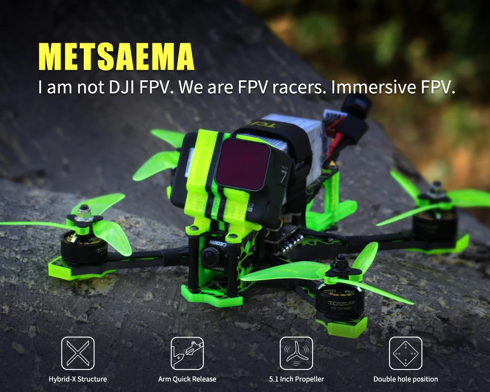 TCMMRC Metsaema215 - FPV سباق بدون طيار التمويه المروحة سباق حرة تحلق مرنة RC الطائرة بدون طيار عدة لعبة سباق بدون طيار FPV 44 TCMMRC Metsaema215 - FPV, TCMMRC Metsaema215 , CctctCe Hybrid-X Structure Arm Quick Release Inch Prop
