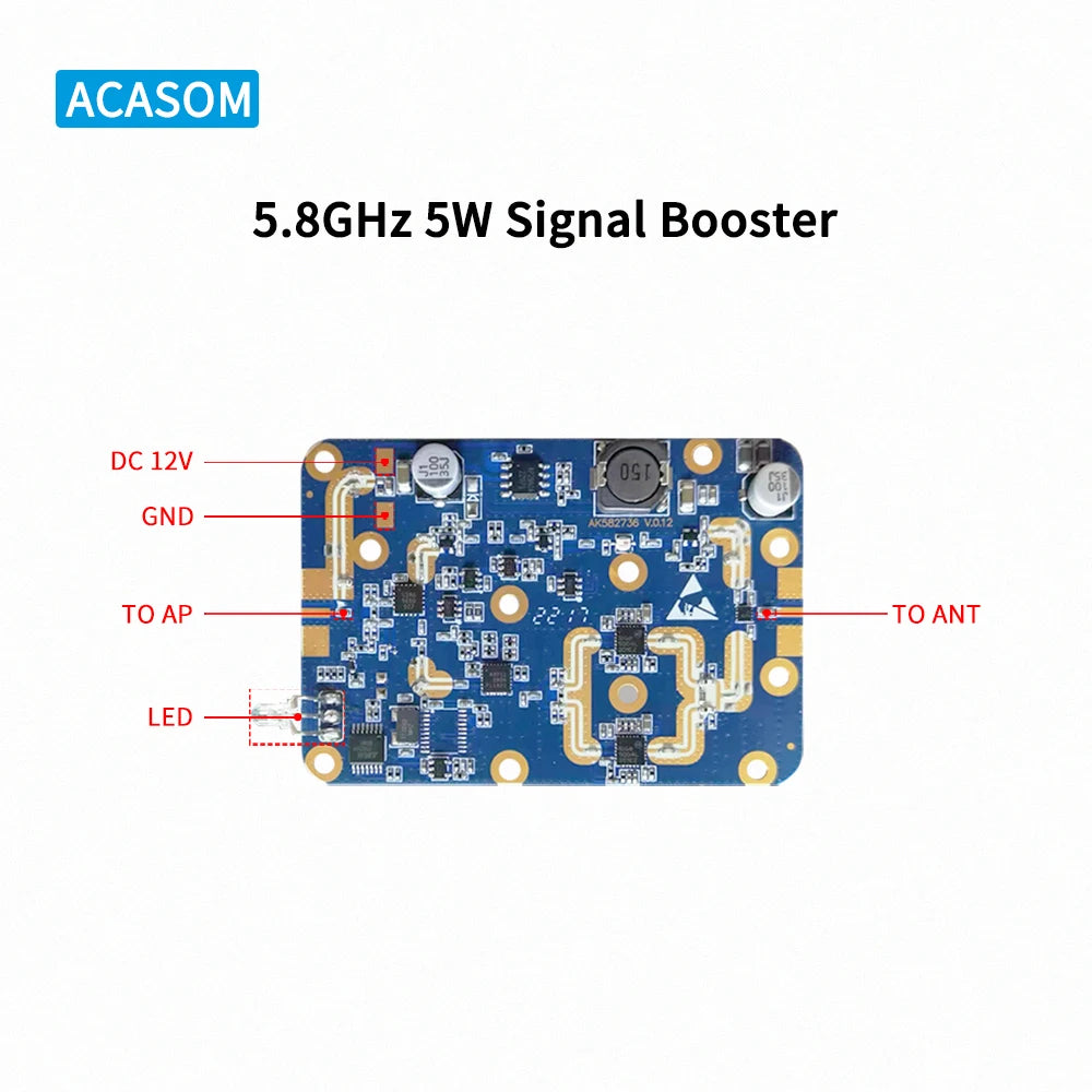 5.8GHz 5W Wifi Wireless Broadband Amplifier Router Power Range Signal Booster Module 18 Standard express has a certain risk of getting lost .