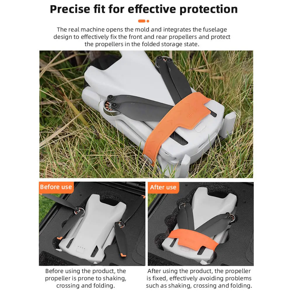Zubehörset für DJI Mini 3 Pro – Objektivdeckel, Propellerschutz, faltbare Verlängerung, Stützbeine, Halter, Fahrwerk für Mini 3 Combo 52 Accessories Kit for DJI Mini 3 Pro, real machine opens the mold and integrates the fuselage design to effectively fix the front and rear