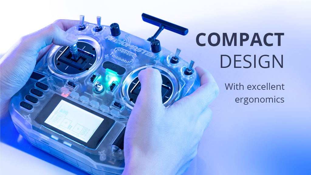 RadioMaster Boxer Transparent Version, COMPACT DESIGN With excellent ergonomics O