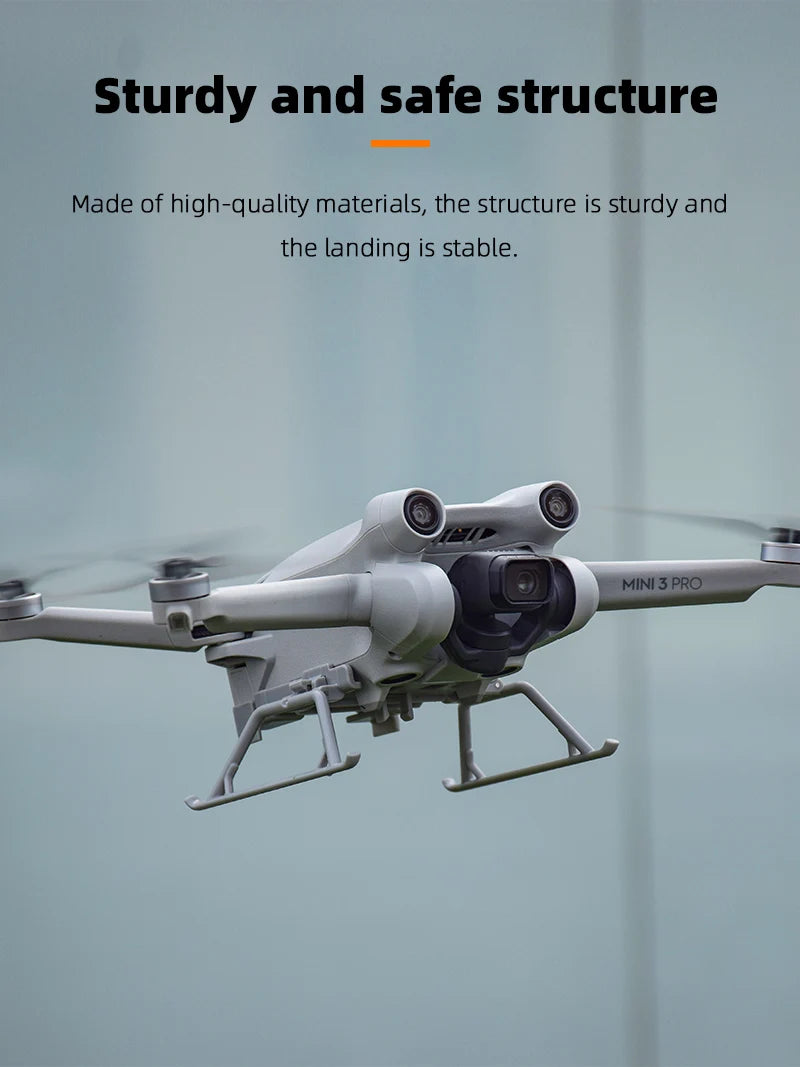 Landing Gear Kits for DJI Mini 3 Pro Drone, the structure is made of high-quality materials and the landing is stable: MINI 3 PRO 