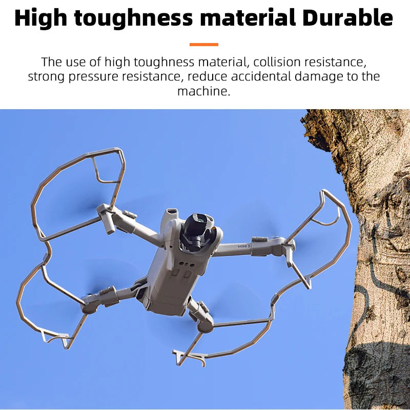 Защита пропеллера дрона для DJI Mini 3/MINI 3 Pro-быстросъемное крыло вентилятора, защитная крышка, защита пропеллеров, аксессуары для дронов 12 Drone Propeller Guard for DJI Mini 3 /MINI 3 Pro, Drone Propeller, high toughness material, collision resistance, strong pressure resistance, reduce accidental damage to the machine