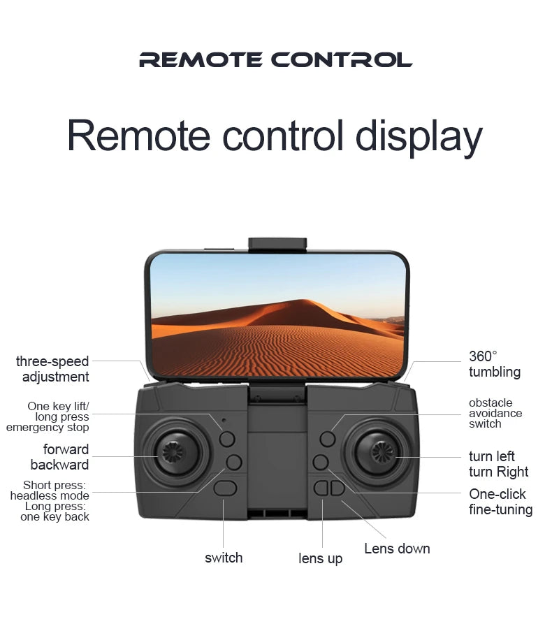 S8 Drone, three-speed adjustment tumbling key lift emergency stop switch forward turn