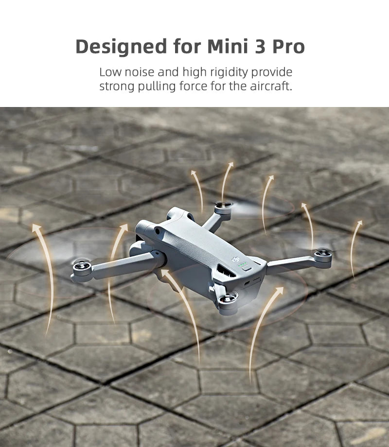 1 Pair Propeller, Designed for Mini 3 Pro noise and high rigidity provide strong pulling force for the aircraft: