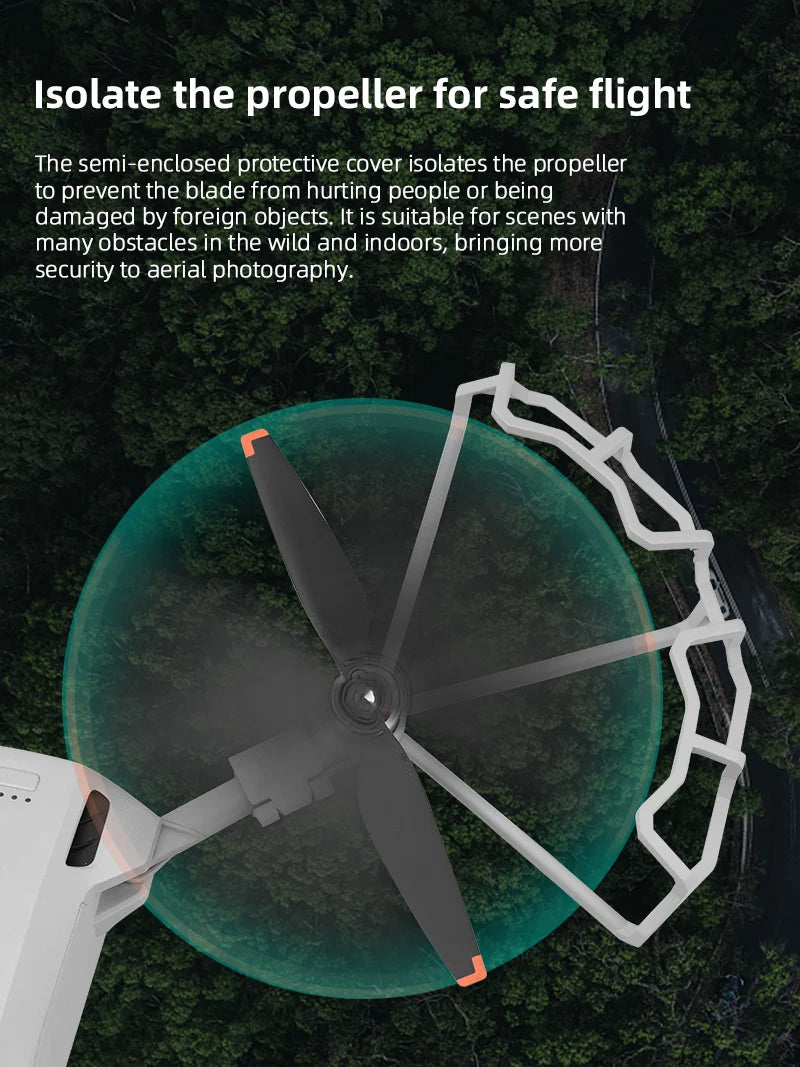 DJI Mavic Mini 1/2/SE/MINI 3 PRO Propeller Guard Protector Props Blade Protection Cover Cage Drone Accessories 64 Isolate the propeller for safe flight The semi-enclosed protective cover isolates