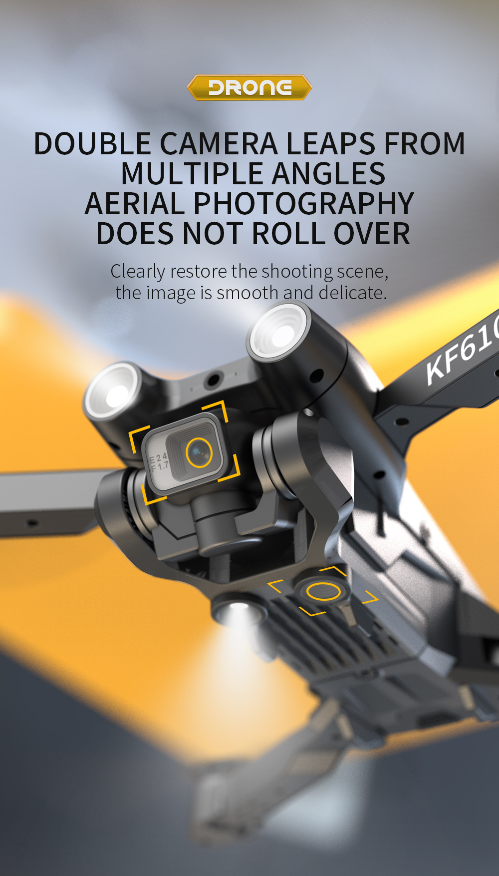 KF610 Drone, dronc double camera leaps from multiple angles aerial photography does not