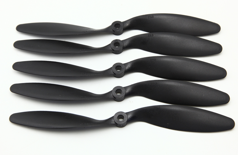 10 Stück/Lot 8060 Schwarzer Propeller – langsame 2-Blatt-Paddel-Requisiten für Starrflügel-RC-Flugzeug 7