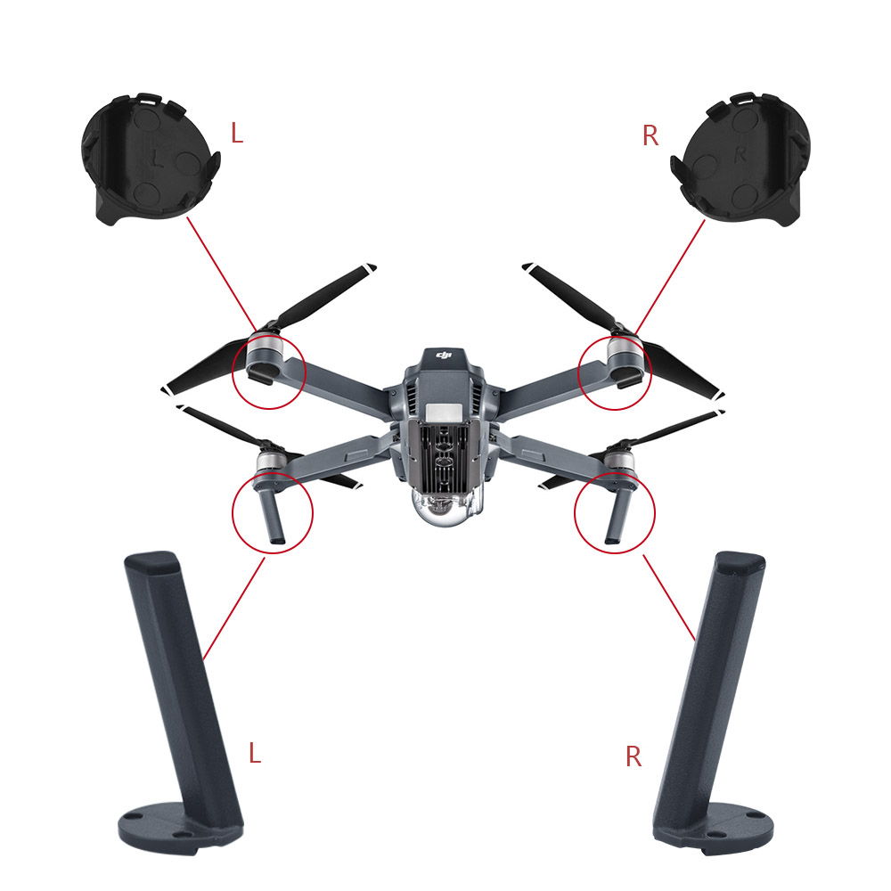 Левое и правое сменное шасси для DJI Mavic Pro Platinum Drone, задняя нога, передние и задние ножки, аксессуар, ремонт основания двигателя 52