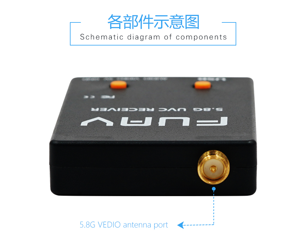 Skydroid Receiver OTG - UVC Single Control Mini FPV Receiver OTG 5.8G 150CH Channel Video Transmission Downlink Audio For Android phone 27 2018.08_03