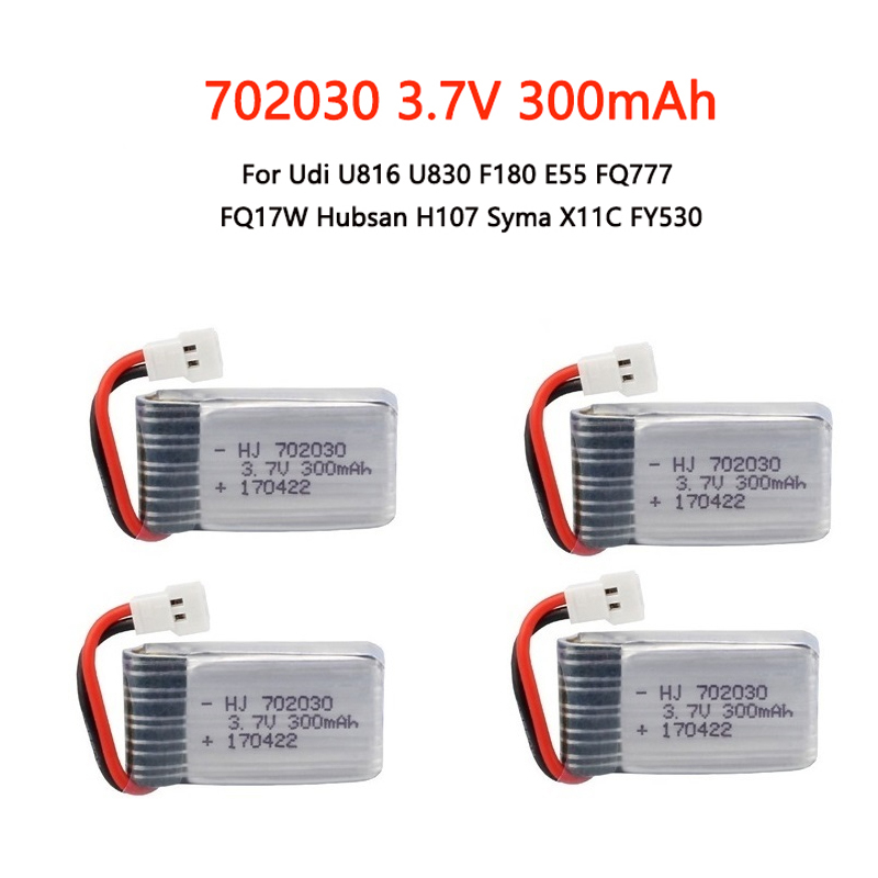 3.7V 300mAh Lipo Battery, F180 E55 Hubsan H107 Drone Battery SPECIFICATIONS Type