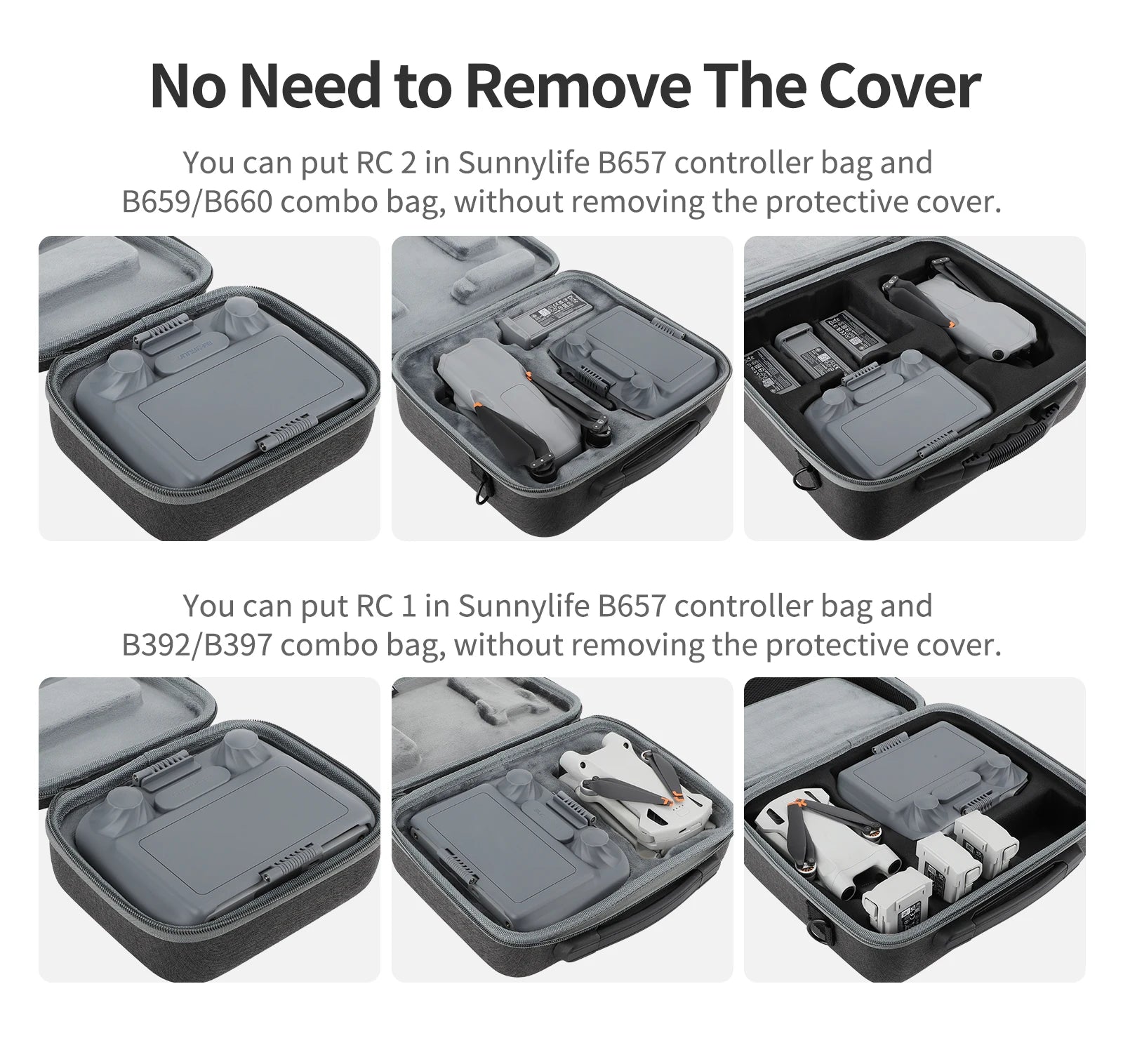 Accessories Kit for DJI Mini 4 Pro - Landing Gear Lens Cap Propeller Guard Cage Holder Filter RC 2 Controller Silicone Case bag 15 Accessories Kit for DJI Mini 4 Pro