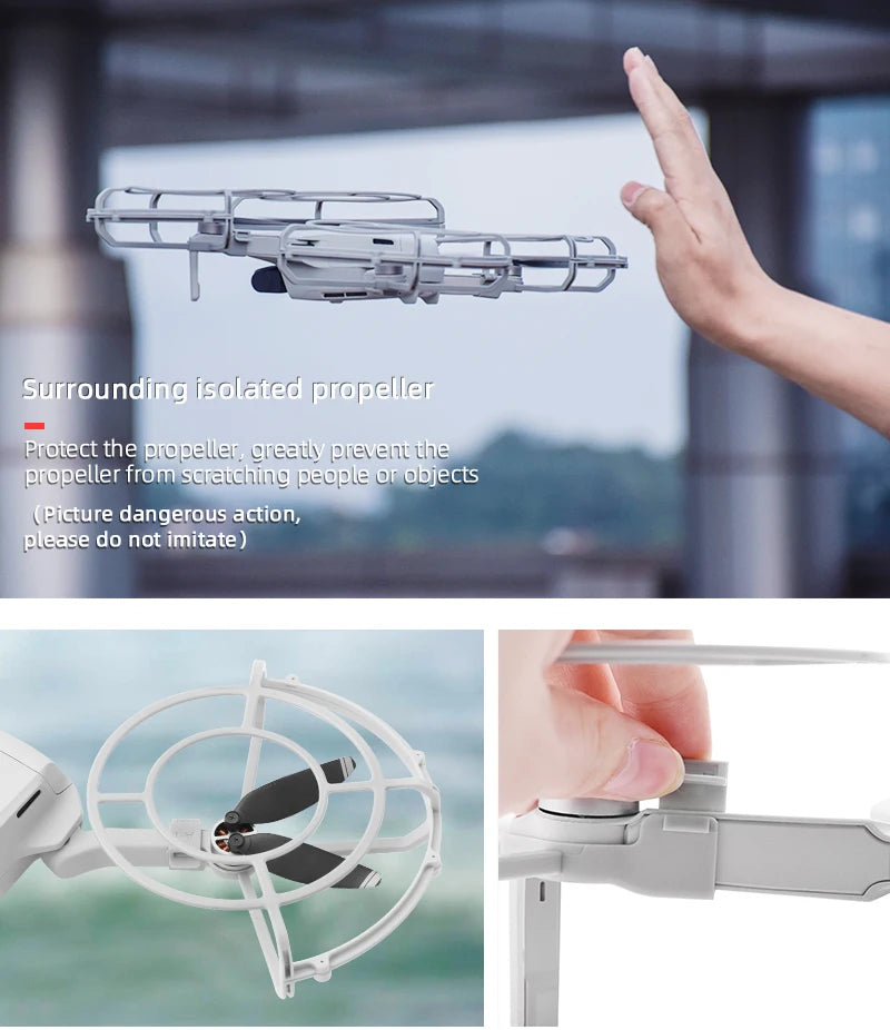 DJI Mavic Mini 1/2/SE/MINI 3 PRO Propeller Guard Protector Props Blade Protection Cover Cage Drone Accessories 40 prpeler isolaied propeller Pretect the prpeller .