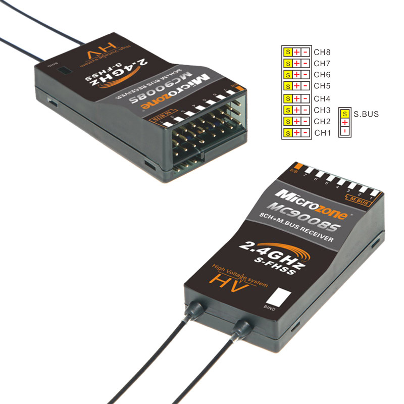 Microzone MC10 – 10CH 2,4 GHz FHSS RC Sender mit MC9008S Empfänger PCM2048 PWM /M.bus für RC FPV Racing Drone Flugzeug 31 Microzone MC10 - 10CH