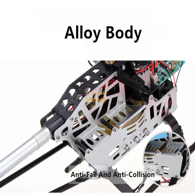 80CM Rc Helicopter - Big Alloy Remote Control Helicopter Model Dual Flexible Propeller Anti-Crash LED Colorful Light Electric RC Helicopter Toy 116 80CM Rc Helicopter, Body Anti-Fall And Anti-Collision Allo