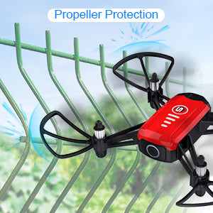 SANROCK H818 Mini Drone - for Kids, RC Quadcopter with Camera, Support Altitude Hold, Route Mode, Gesture Control, Headless Mode, One Key Take Off/Landing 13 SANROCK H818 迷你无人机,螺旋桨保护,四个防撞屏障使无人机坚固耐用