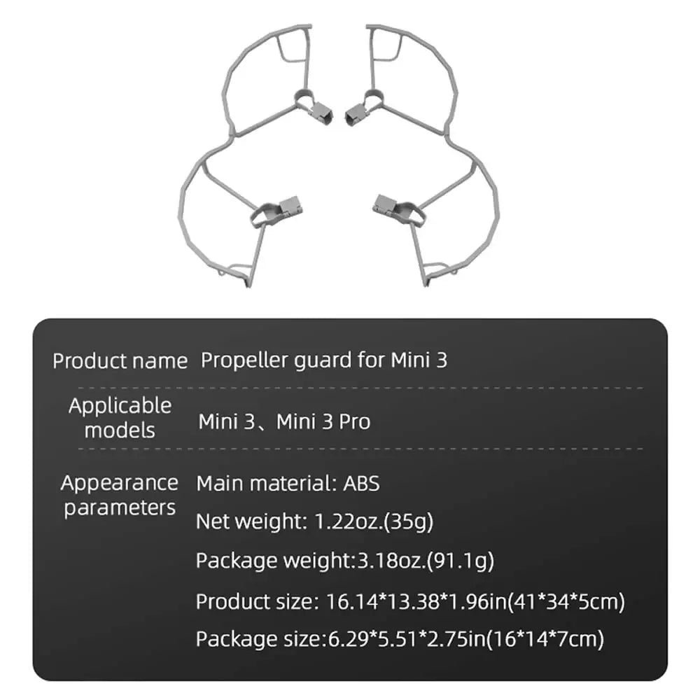 Zubehörset für DJI Mini 3 Pro – Objektivdeckel, Propellerschutz, faltbare Verlängerung, Stützbeine, Halter, Fahrwerk für Mini 3 Combo 47 Accessories Kit for DJI Mini 3 Pro, Propeller guard for Mini 3 Applicable models Mini 3 , Mini 3 Pro Appear