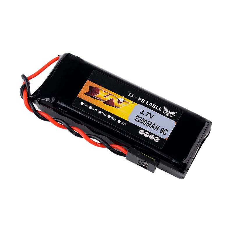 1/2 قطعة YW 3.7 فولت 2200 مللي أمبير 8C بطارية ليبو ل Graupner MZ-12 برو/Wfly ET07 X4 الارسال RC نموذج الطائرة بدون طيار 22 size:72*30*10MM(5MM) weight:69g 1