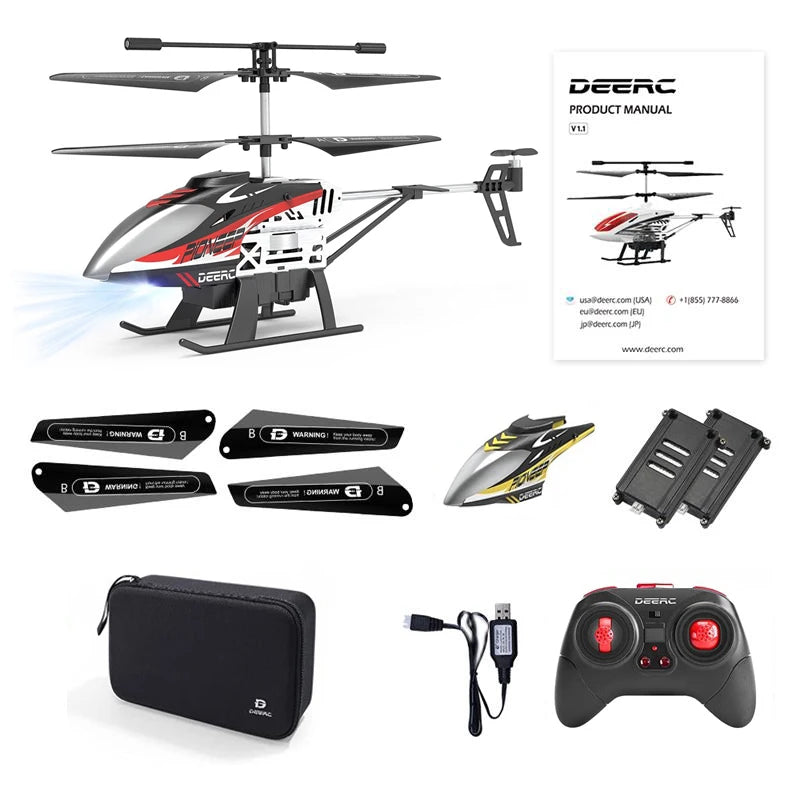 DEERC DE51 Rc Helicopter - Altitude Hold RC Planes With Gyro For Kid Beginner 2.4G Aircraft Indoor Flying Boys Toys 44 DEERC DE51 Rc Helicopter, DEERC PRODUCT MANUAL uaterti (tm/
