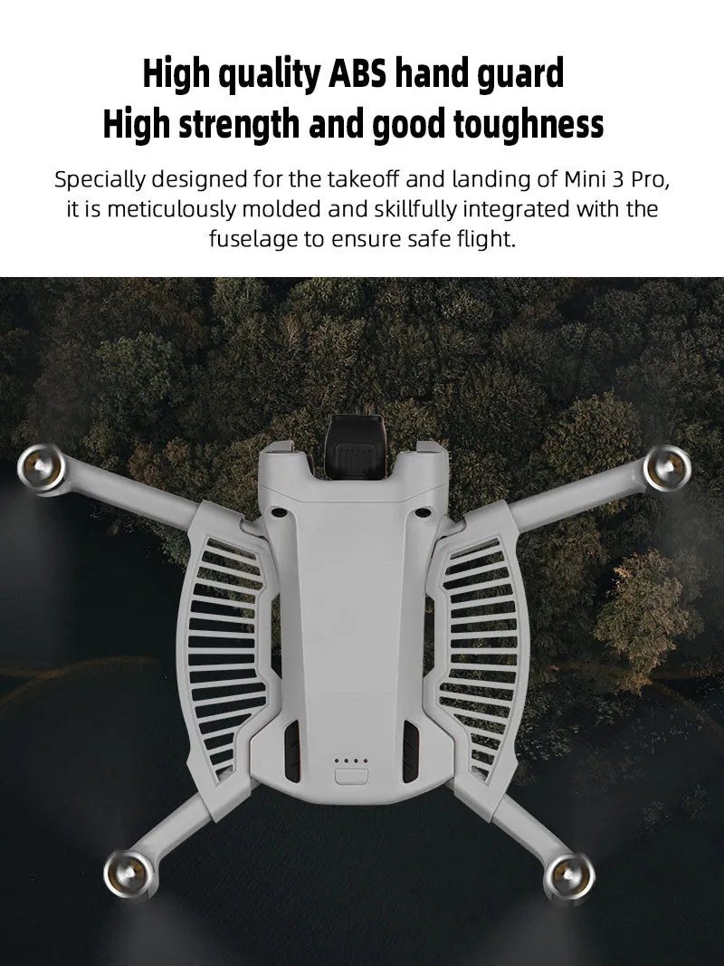 Hand Guard For DJI Mini 3 Pro Drone - Arm Reinforcement Protective Guard Take-off And Landing Safety Guard Drone Accessories 12 Hand Guard For DJI Mini 3 Pro Drone, high quality ABS hand guard High strength and good toughness Specially designed for the takeoff and