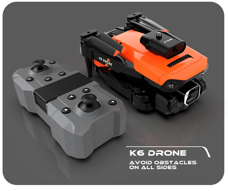 NEW K6 Drone Professional 4K HD Camera Mini Drone Optical Flow Localization Three Sided Obstacle Avoidance Quadcopter Toy Gift 80 NEW K6 Drone, drone avo1d o3stacles on all