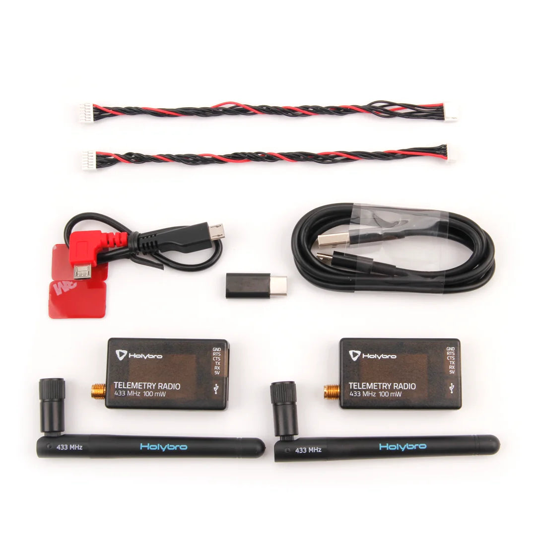 Holybro SiK Telemetry Radio V3 - 100mW 433MH 915MHz Open-source SiK firmware Plug-n-play for Pixhawk Standard Flight Controllers 24 Holybro SiK Telemetry, HolySrO 433 MHz W Helvbrs HolvCr