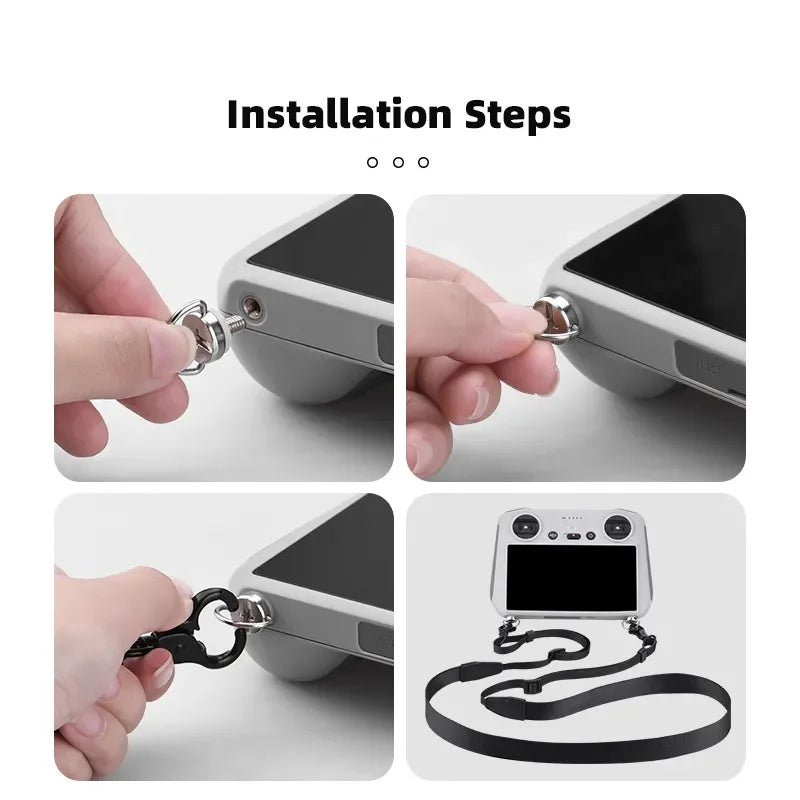 Silicone Case Cover for DJI Mini 4 Pro RC 2 Remote Controller - PU Adjustable Lanyard for DJI Mini 4 Pro Neck Strap Accessories 68 when taking aerial photography, release your hands to effectively and safely protect the remote control .