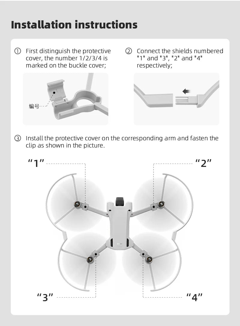 DJI Mavic Mini 1/2/SE/MINI 3 PRO Propeller Guard Protector Props Blade Protection Cover Cage Drone Accessories 60 DJI Mavic Mini 1/2/SE/