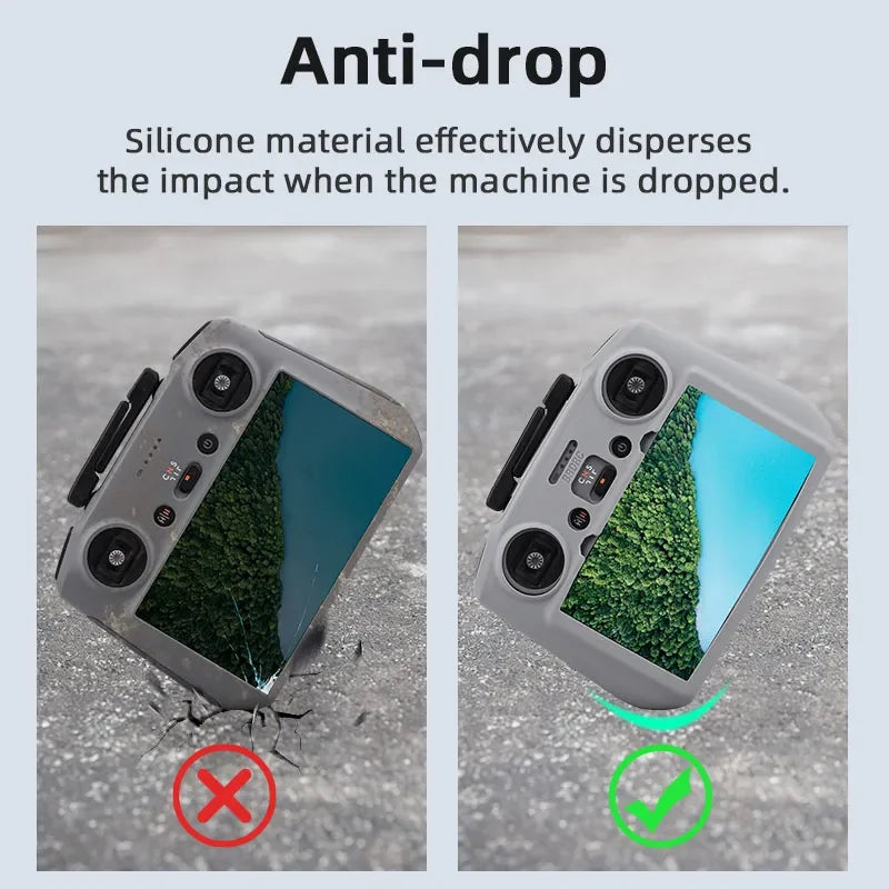 Silicone Case Cover for DJI Mini 4 Pro RC 2 Remote Controller - PU Adjustable Lanyard for DJI Mini 4 Pro Neck Strap Accessories 71 Anti-drop Silicone material effectively disperses the impact when the machine is dropped