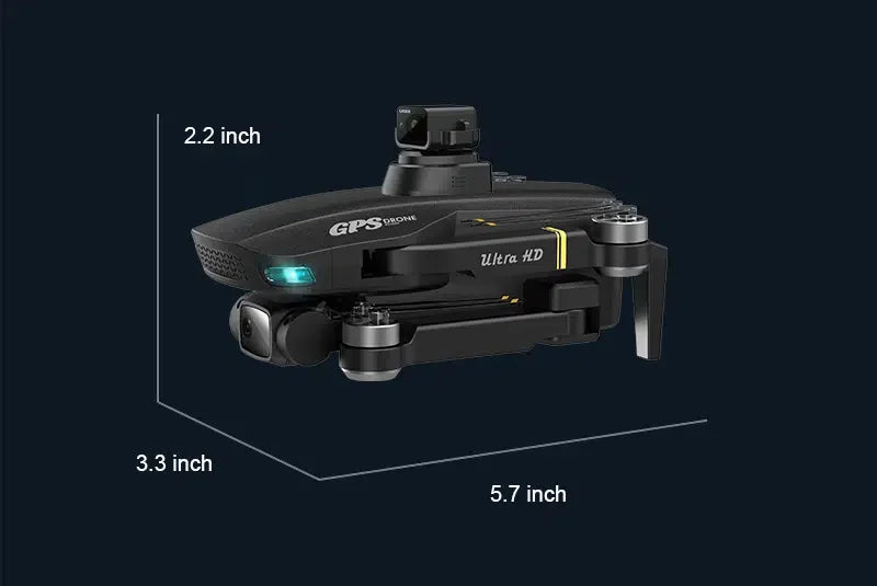 GD93 Pro Max Drone - GPS Foldable Drone With ESC Camera And Brushless Motors,LED Screen, Optical Flow Positioning, Brushless Motor, Trajectory Fight, 57 GD93 Pro Max Drone, 2.2 inch ultra hd 3.3 inch 5.7 inch