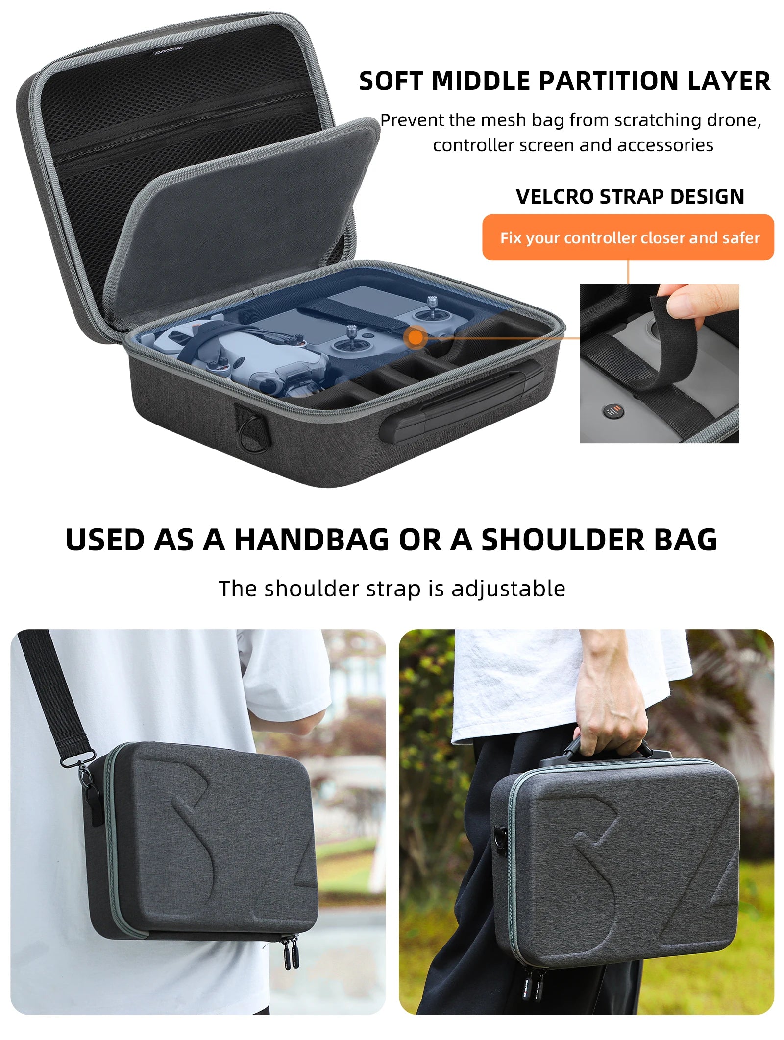 Accessories Kit for DJI Mini 4 Pro - Landing Gear Lens Cap Propeller Guard Cage Holder Filter RC 2 Controller Silicone Case bag 12 Accessories Kit for DJI Mini 4 Pro, VELCRO STRAP DESIGN Fix your drone, controller screen and accessories closer and safer