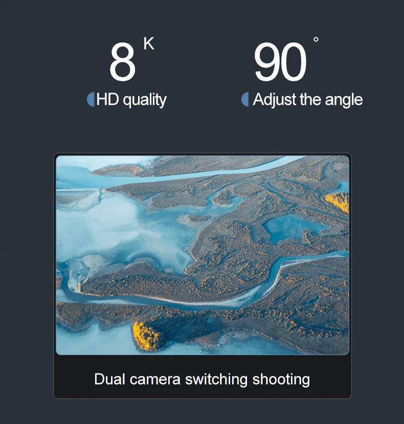 S17 Drone, k 8 90 hd quality adjust the angle dual camera switching